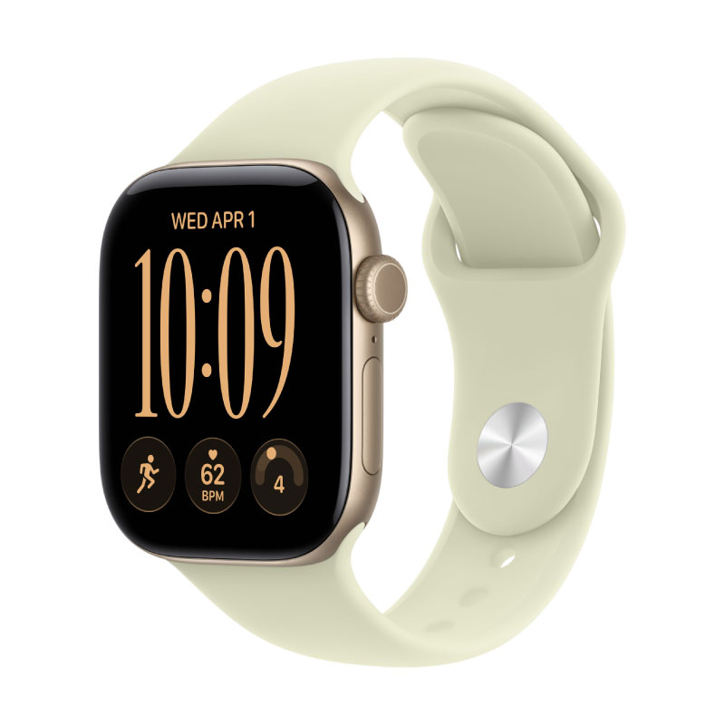 Apple Watch Series 12, 42 mm, Light Gold Aluminum Pale Succulent Sport Band M/L